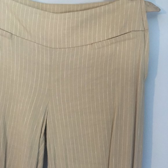 Wide leg linen pinstripe pants - Picture 2 of 3